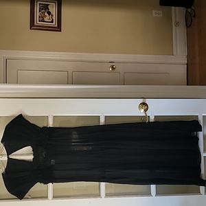 VTG Carole Little sheer lace little Black Dress Witchie Costume Size 6